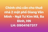 Chính chủ cho thuê cửa hàng tầng 1 mặt phố Kim Hoa, phường Kim Liên, quận Đống Đa, Hà Nội